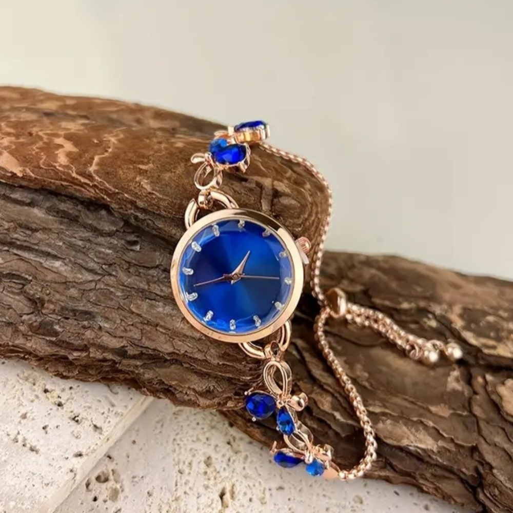 Women's Blue Stones Adjustable Watch